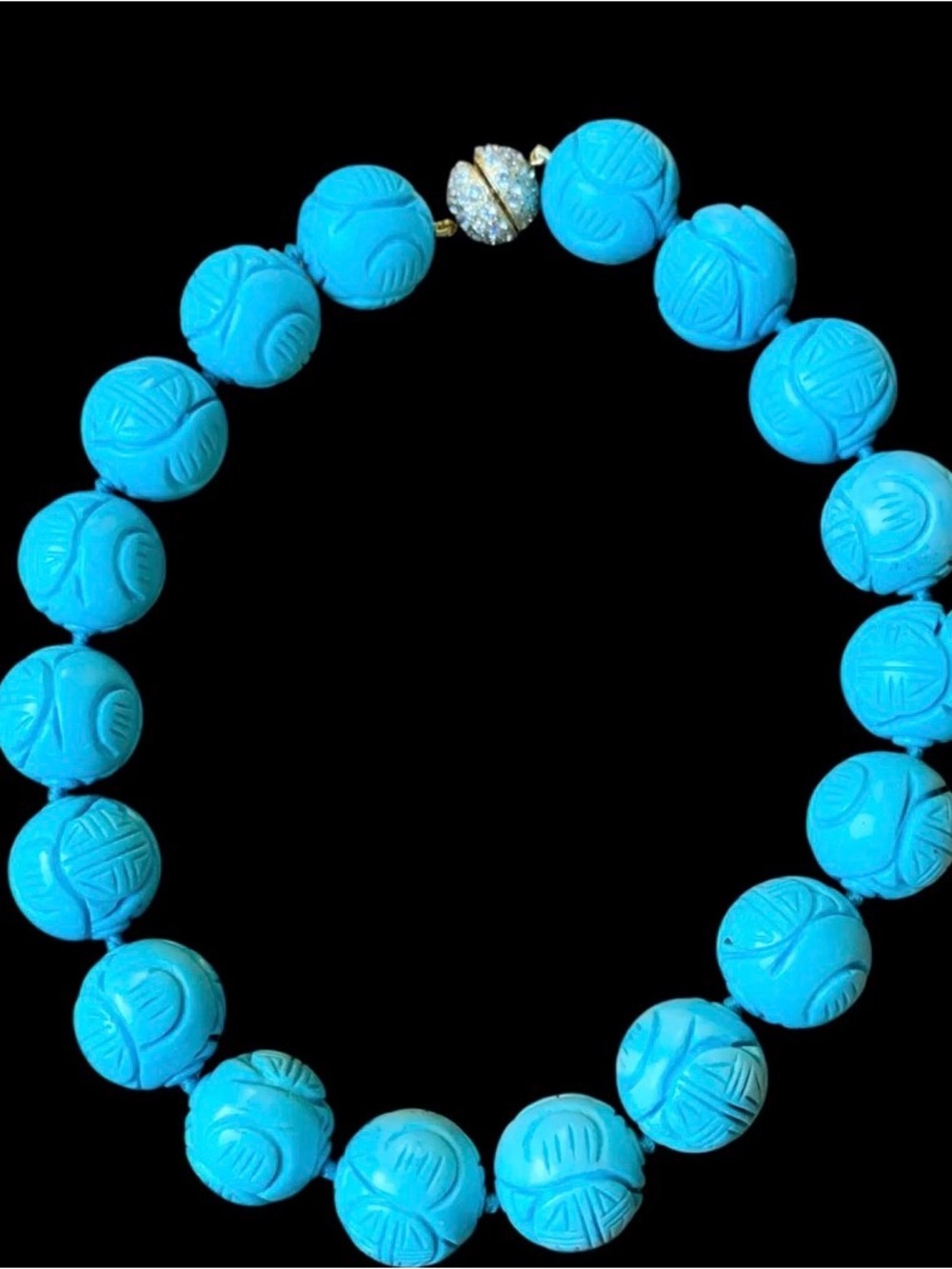 Vintage magnesite bead necklace